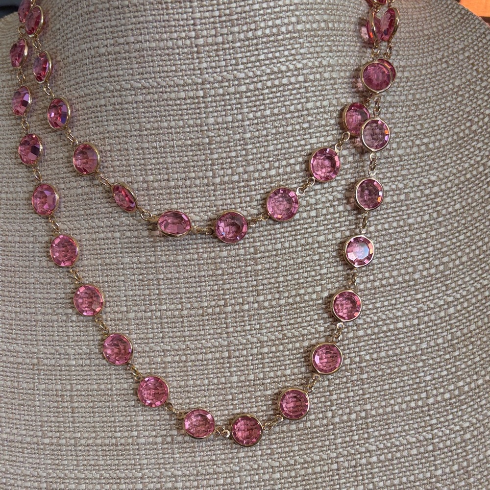 Elegant Pink Gemstone Necklace